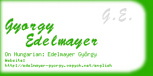 gyorgy edelmayer business card